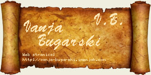 Vanja Bugarski vizit kartica